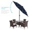 Best Choice Products 7.5ft Outdoor Solar Patio Umbrella for Deck, Pool w/ Tilt, Crank, LED Lights